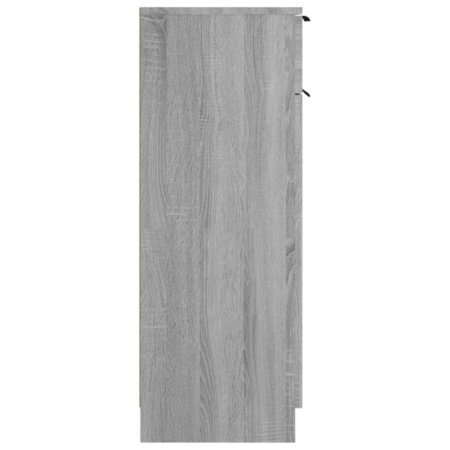 Badkamerkast 32X34X90 Cm Bewerkt Hout Grijs Sonoma Eikenkleurig
