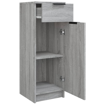 Badkamerkast 32X34X90 Cm Bewerkt Hout Grijs Sonoma Eikenkleurig