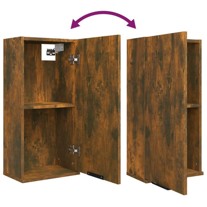 Badkamerkast Wandgemonteerd 32X20X67 Cm Gerookt Eiken
