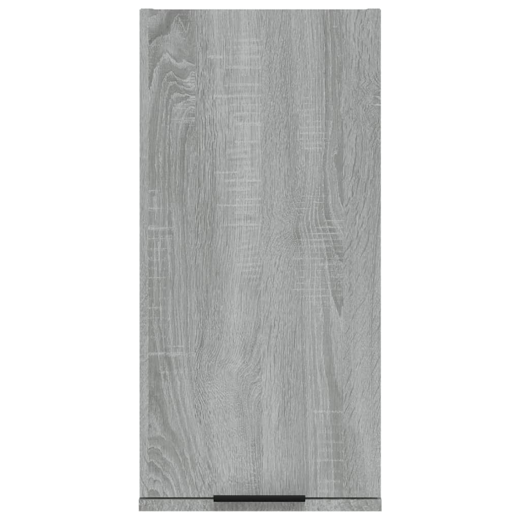 Badkamerkast Wandgemonteerd 32X20X67 Cm Grijs Sonoma Eikenkleur