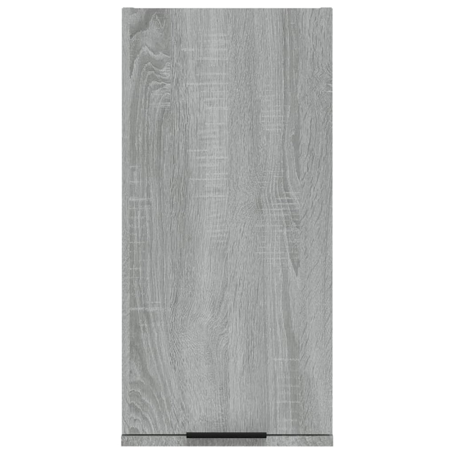 Badkamerkast Wandgemonteerd 32X20X67 Cm Grijs Sonoma Eikenkleur