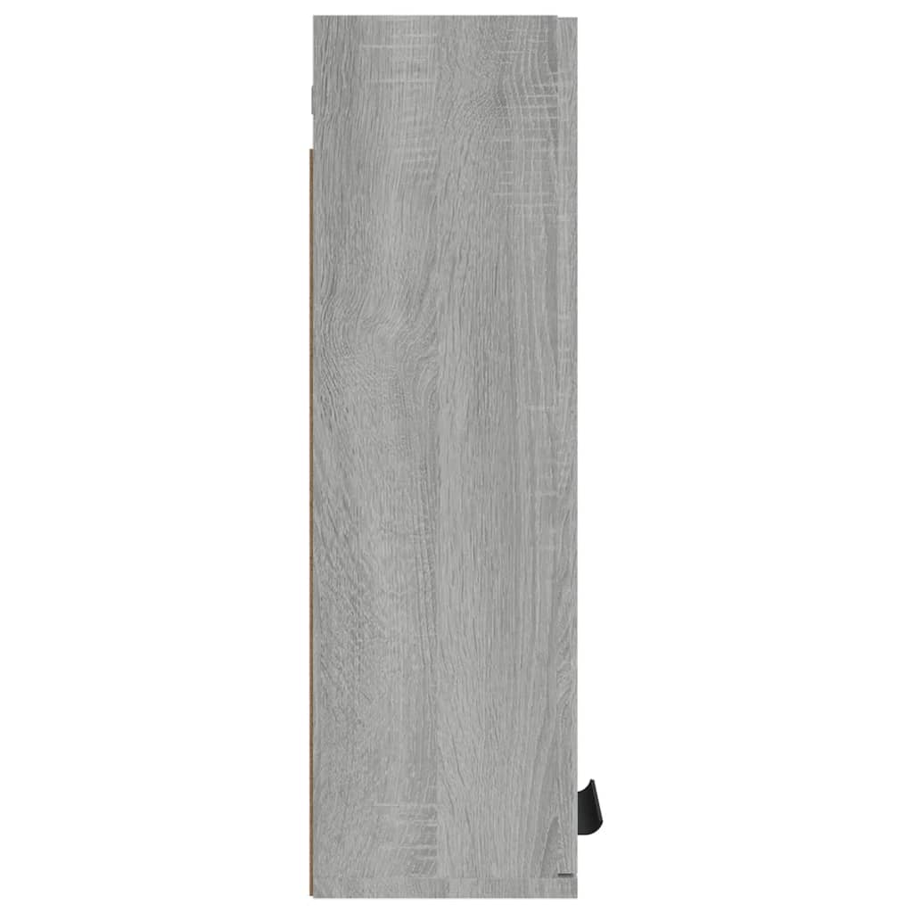 Badkamerkast Wandgemonteerd 32X20X67 Cm Grijs Sonoma Eikenkleur
