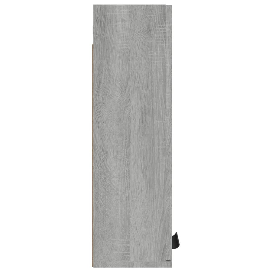 Badkamerkast Wandgemonteerd 32X20X67 Cm Grijs Sonoma Eikenkleur