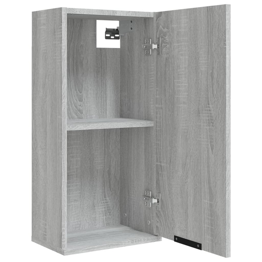 Badkamerkast Wandgemonteerd 32X20X67 Cm Grijs Sonoma Eikenkleur