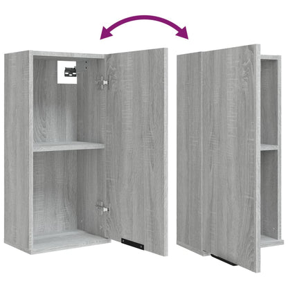 Badkamerkast Wandgemonteerd 32X20X67 Cm Grijs Sonoma Eikenkleur