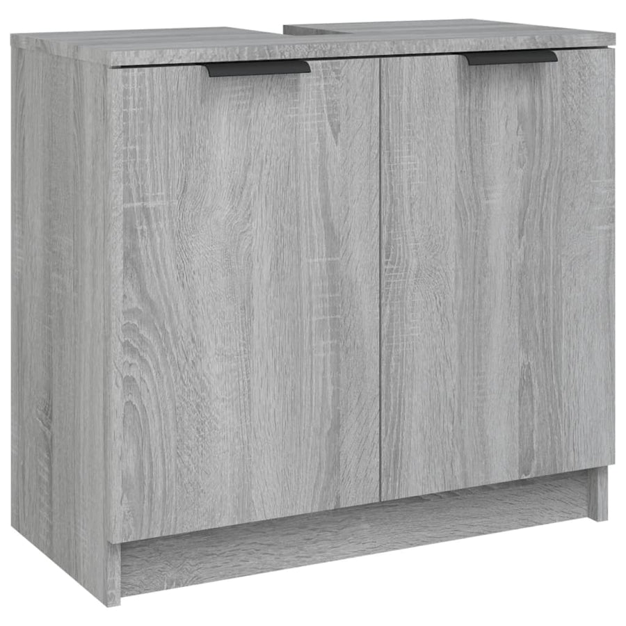 Badkamerkast 64,5X33,5X59 Cm Bewerkt Hout Grijs Sonoma Eiken