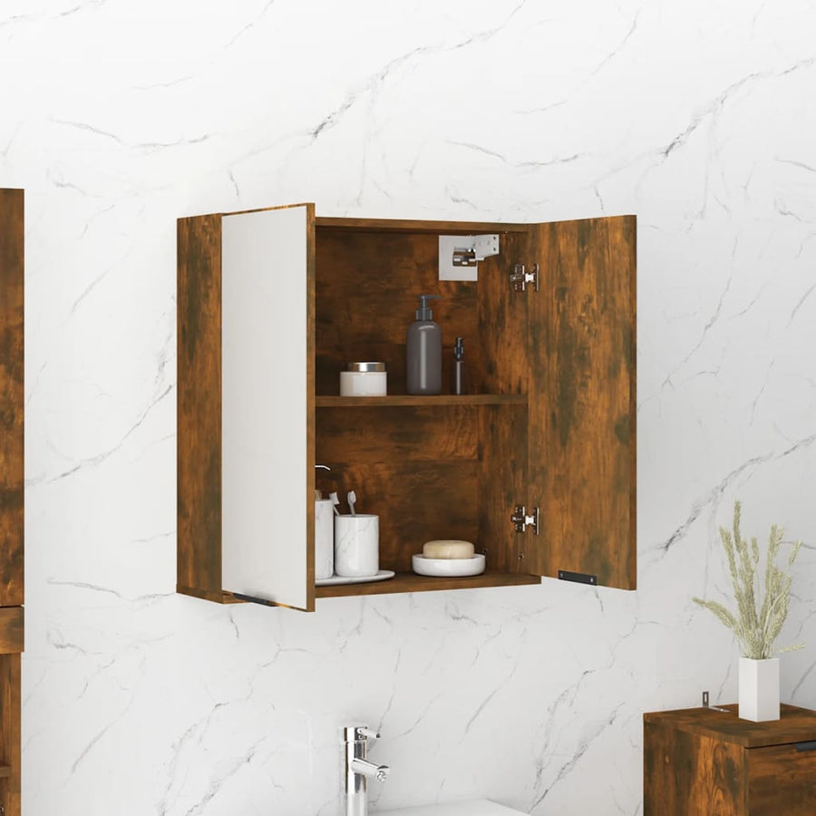 Badkamerkast Met Spiegel 64X20X67 Cm Kleurig