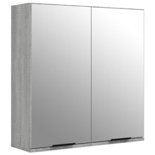 Badkamerkast Met Spiegel 64X20X67 Cm Eikenkleurig Grijs sonoma