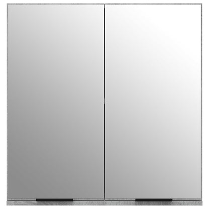 Badkamerkast Met Spiegel 64X20X67 Cm Eikenkleurig Grijs sonoma