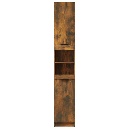Badkamerkast 32X34X188,5 Cm Bewerkt Hout Gerookt Eikenkleurig