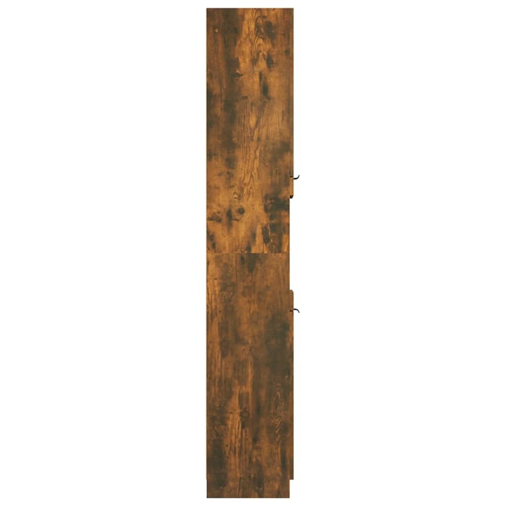 Badkamerkast 32X34X188,5 Cm Bewerkt Hout Gerookt Eikenkleurig