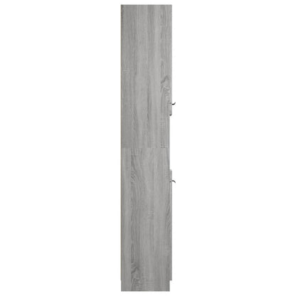 Badkamerkast 32X34X188,5 Cm Bewerkt Hout Grijs Sonoma Eiken