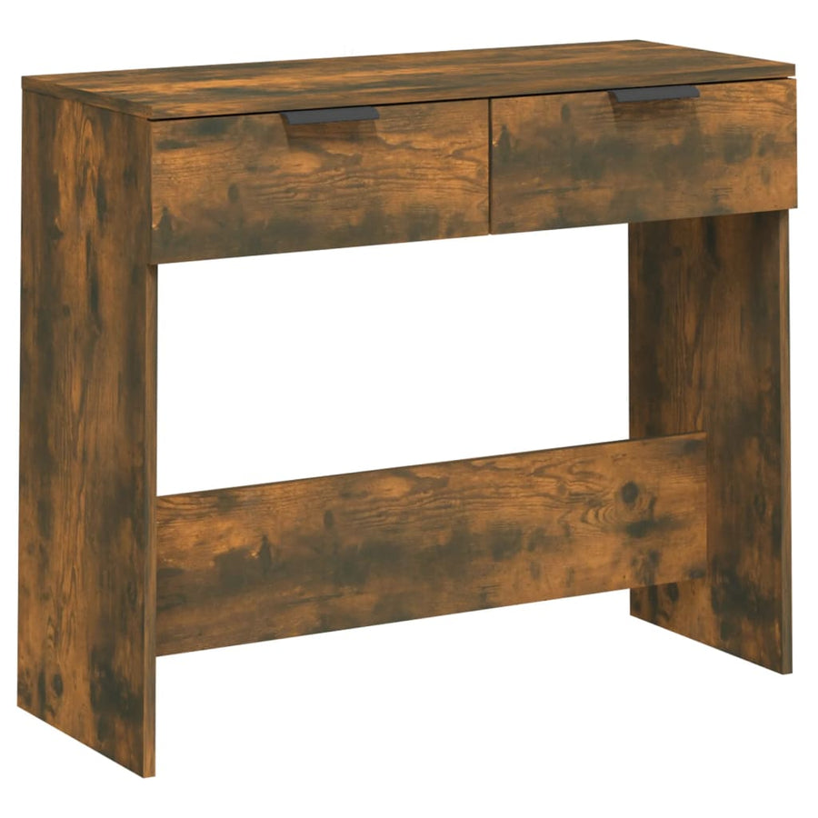 Wandtafel 90X36X75 Cm Bewerkt Hout Gerookt Eikenkleurig