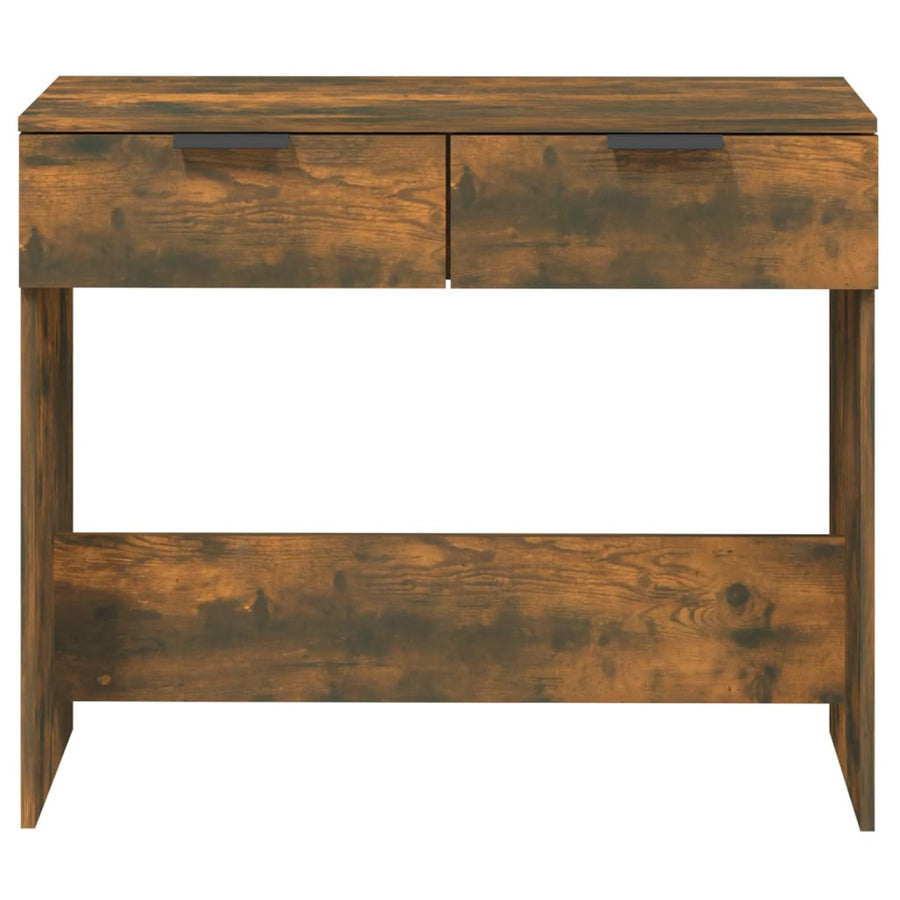 Wandtafel 90X36X75 Cm Bewerkt Hout Gerookt Eikenkleurig