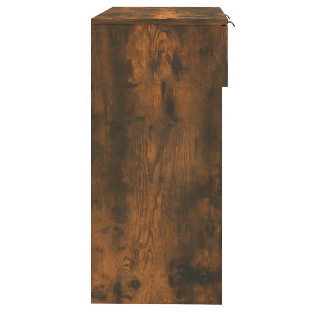 Wandtafel 90X36X75 Cm Bewerkt Hout Gerookt Eikenkleurig