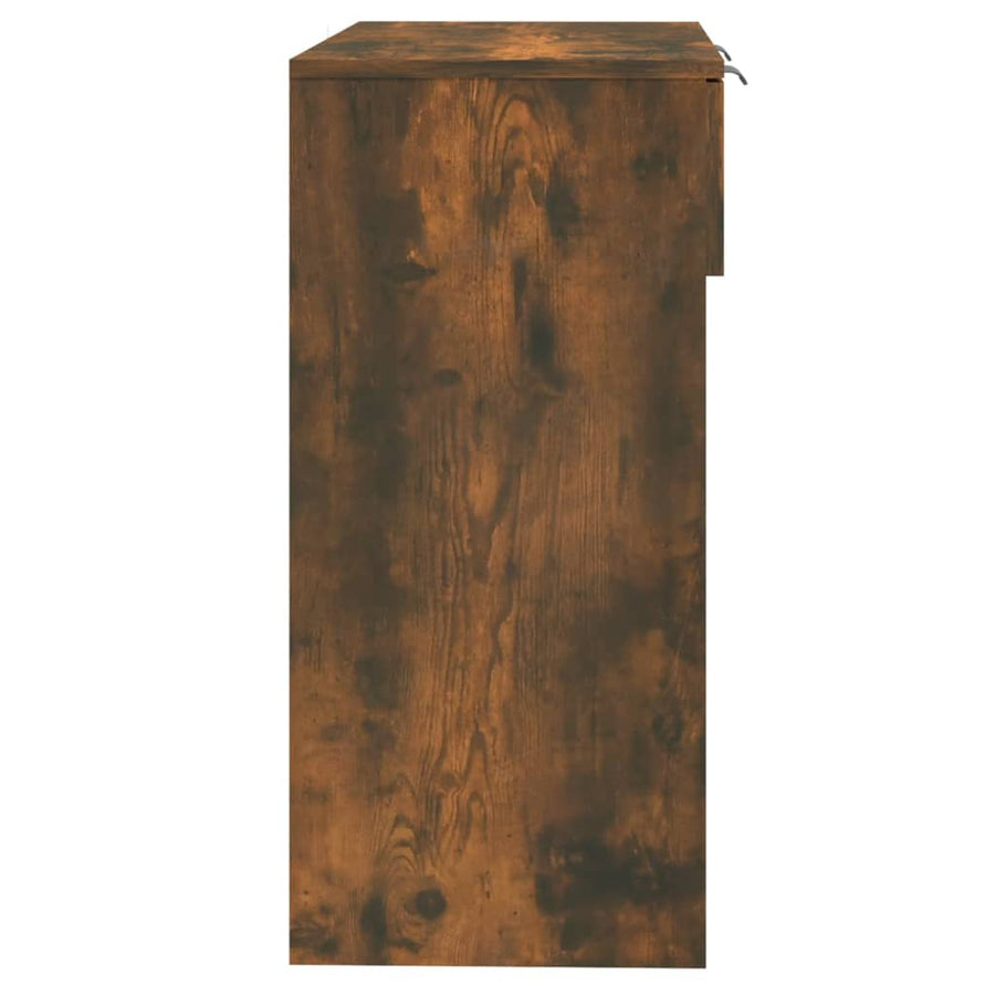 Wandtafel 90X36X75 Cm Bewerkt Hout Gerookt Eikenkleurig