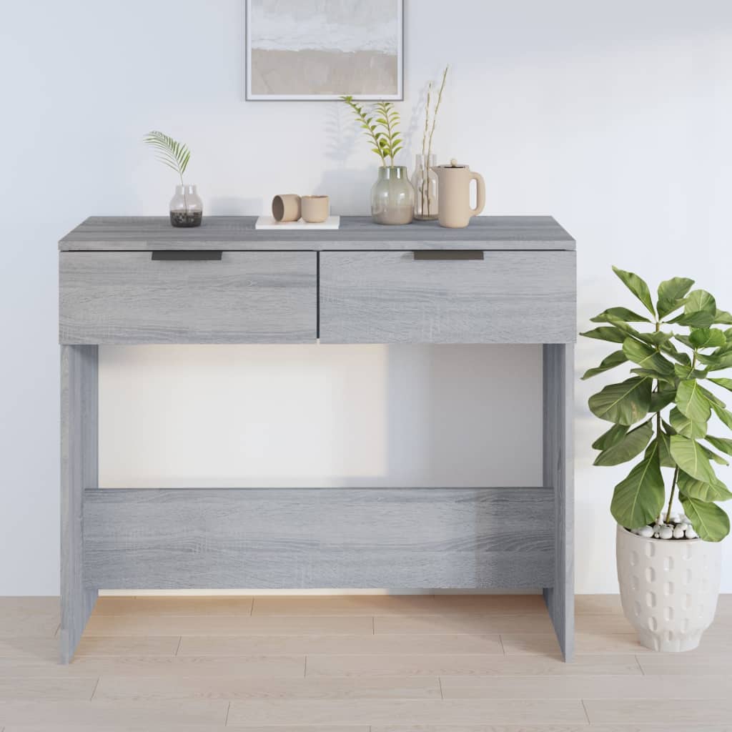 Wandtafel 90X36X75 Cm Bewerkt Hout Grijs Sonoma Eikenkleurig