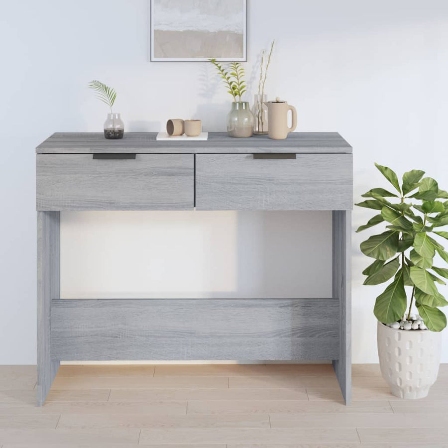 Wandtafel 90X36X75 Cm Bewerkt Hout Grijs Sonoma Eikenkleurig