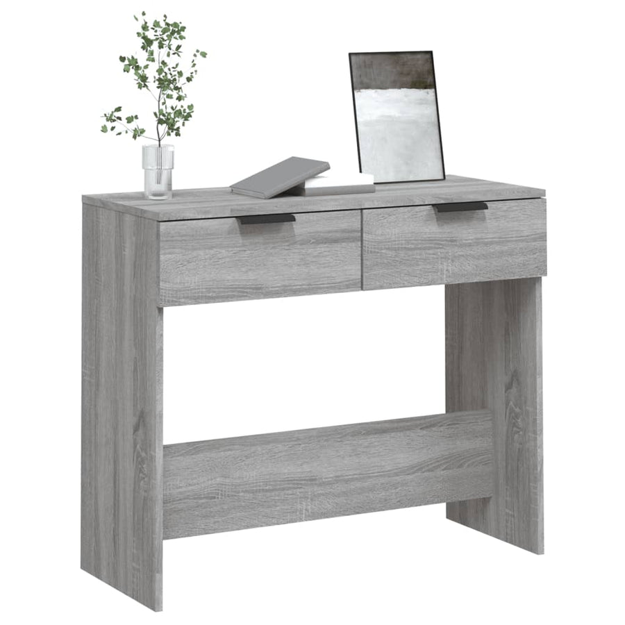 Wandtafel 90X36X75 Cm Bewerkt Hout Grijs Sonoma Eikenkleurig
