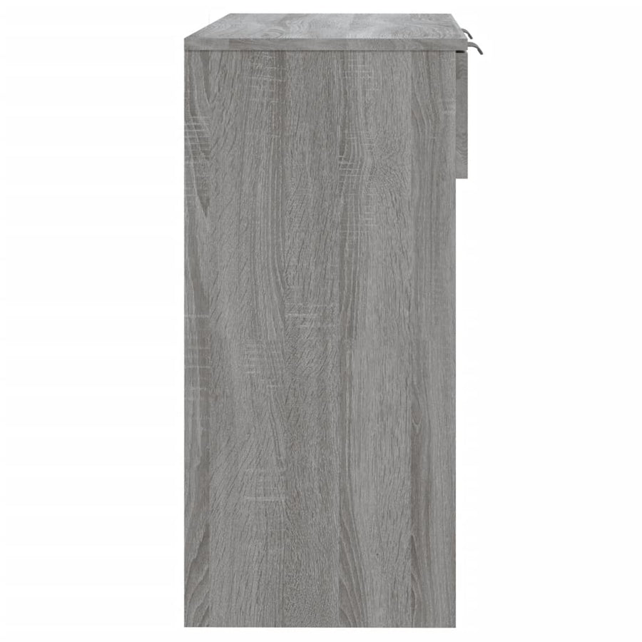 Wandtafel 90X36X75 Cm Bewerkt Hout Grijs Sonoma Eikenkleurig