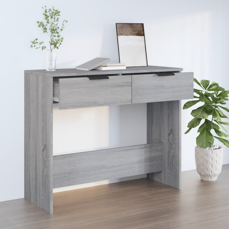 Wandtafel 90X36X75 Cm Bewerkt Hout Grijs Sonoma Eikenkleurig