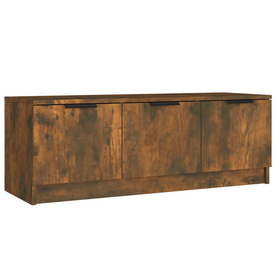 Tv-Meubel 02X35X36,5 Cm Bewerkt Hout Kleurig Gerookt eiken
