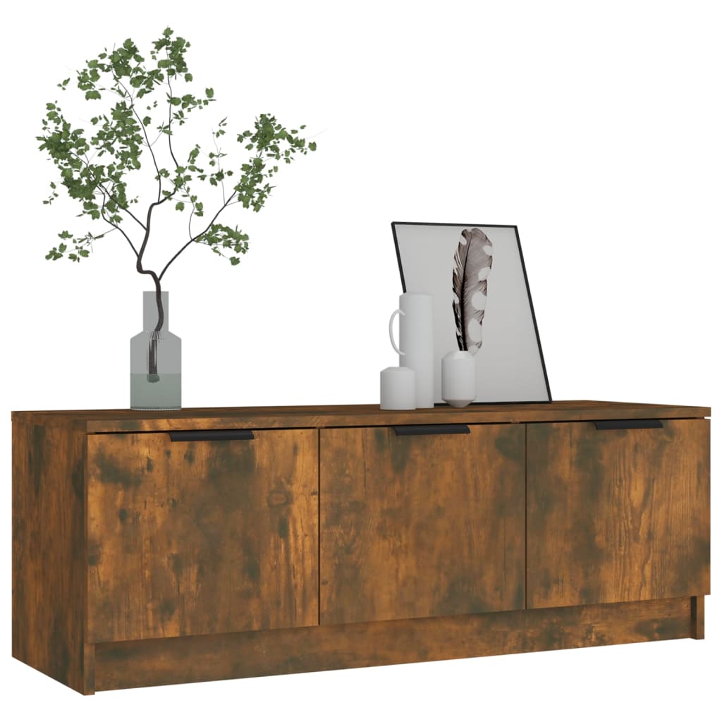 Tv-Meubel 02X35X36,5 Cm Bewerkt Hout Kleurig Gerookt eiken