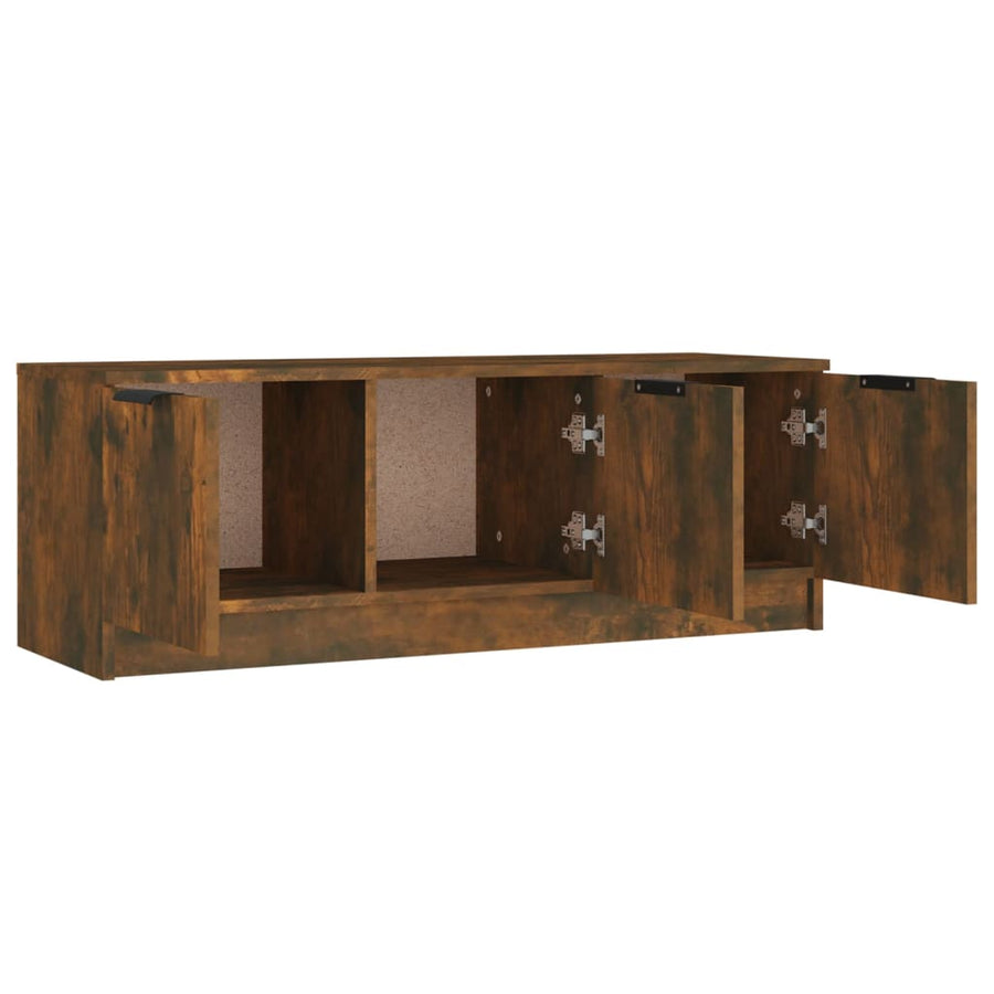 Tv-Meubel 02X35X36,5 Cm Bewerkt Hout Kleurig Gerookt eiken
