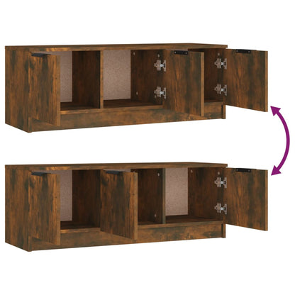 Tv-Meubel 02X35X36,5 Cm Bewerkt Hout Kleurig Gerookt eiken