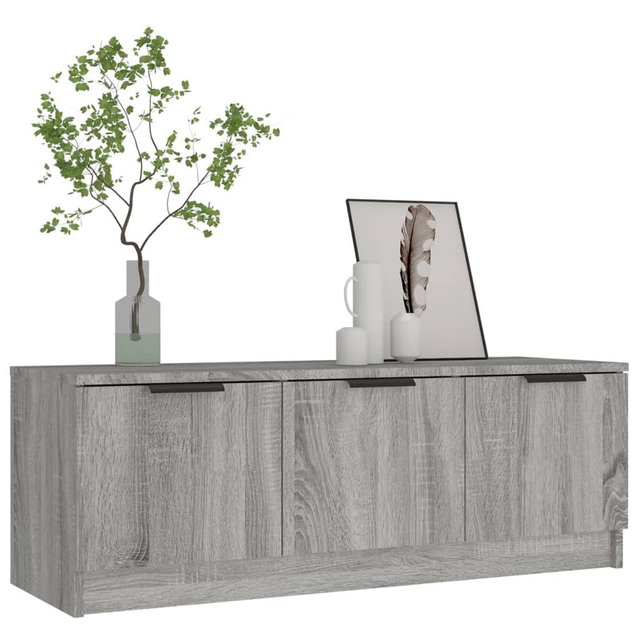 Tv-Meubel 02X35X36,5 Cm Bewerkt Hout Eikenkleurig Grijs sonoma