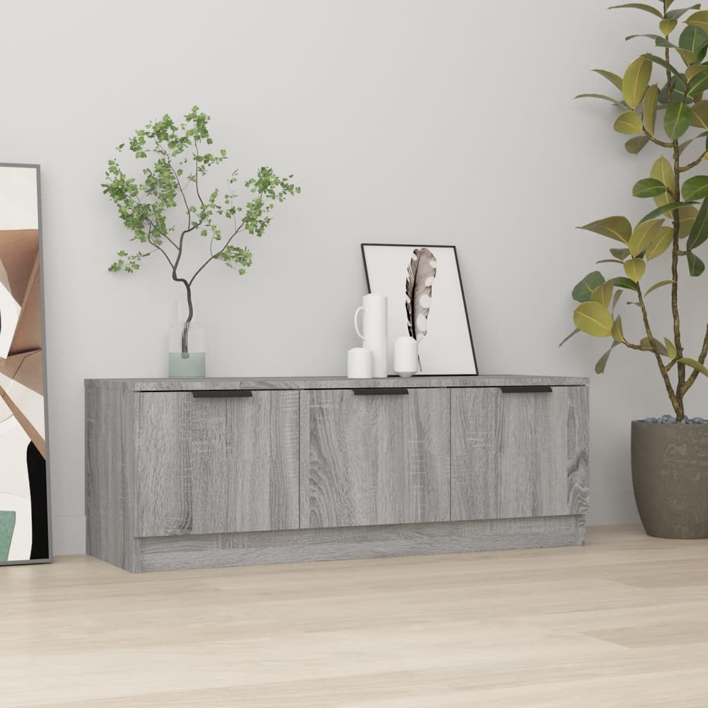 Tv-Meubel 02X35X36,5 Cm Bewerkt Hout Eikenkleurig Grijs sonoma