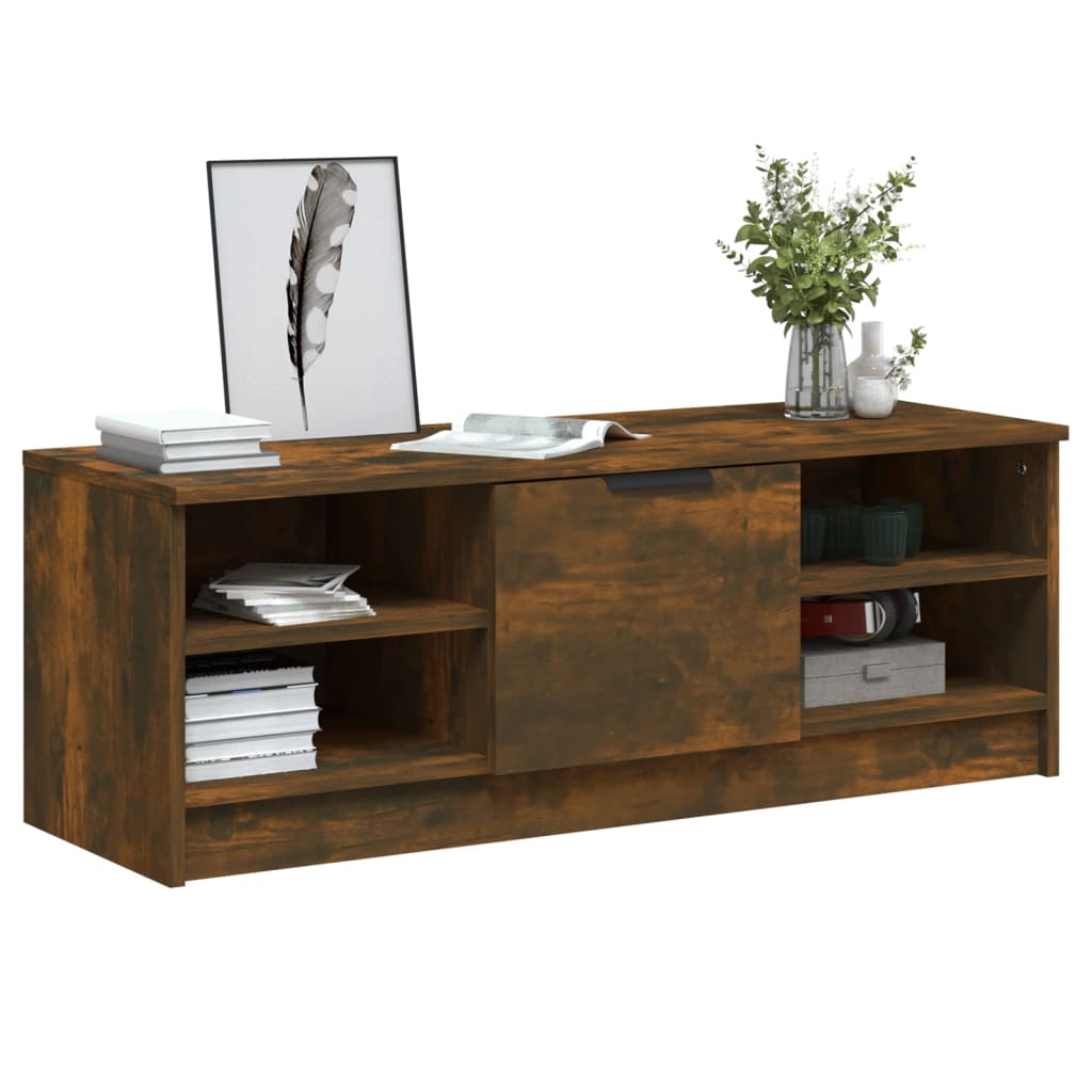Tv-Meubel 02X35,5X36,5 Cm Bewerkt Hout Kleurig Gerookt eiken