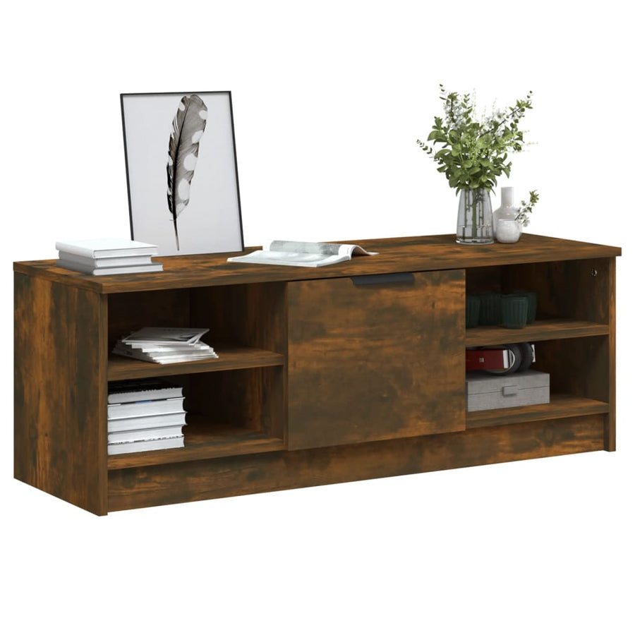 Tv-Meubel 02X35,5X36,5 Cm Bewerkt Hout Kleurig Gerookt eiken
