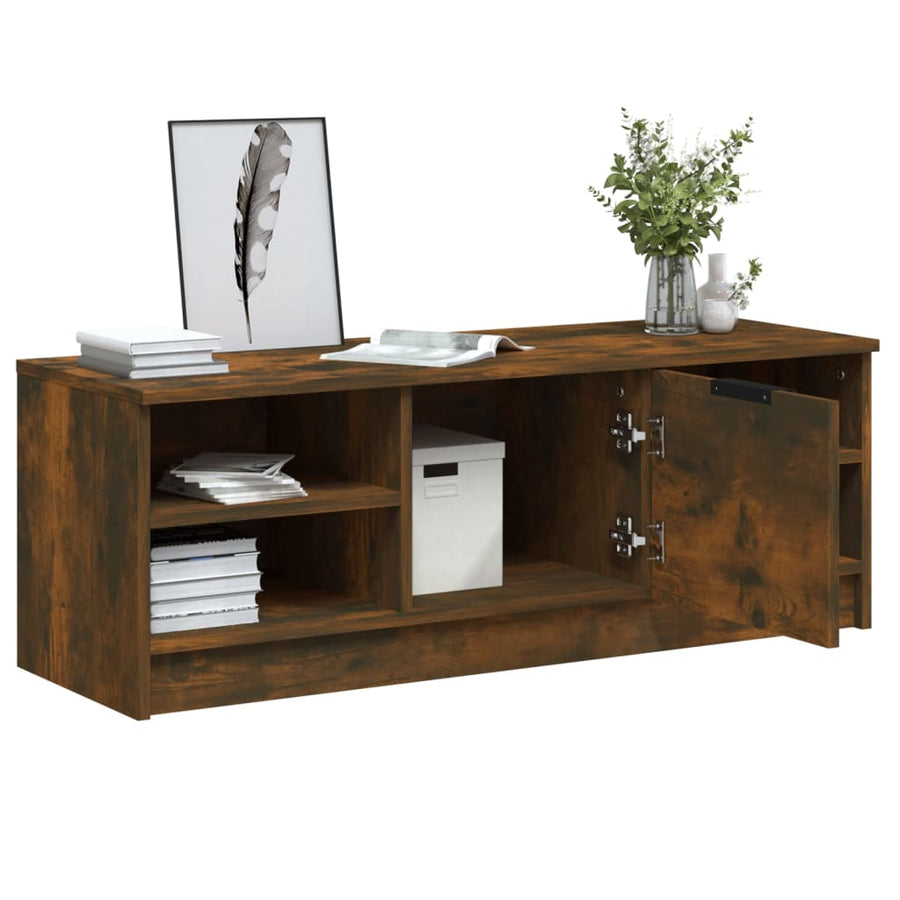 Tv-Meubel 02X35,5X36,5 Cm Bewerkt Hout Kleurig Gerookt eiken