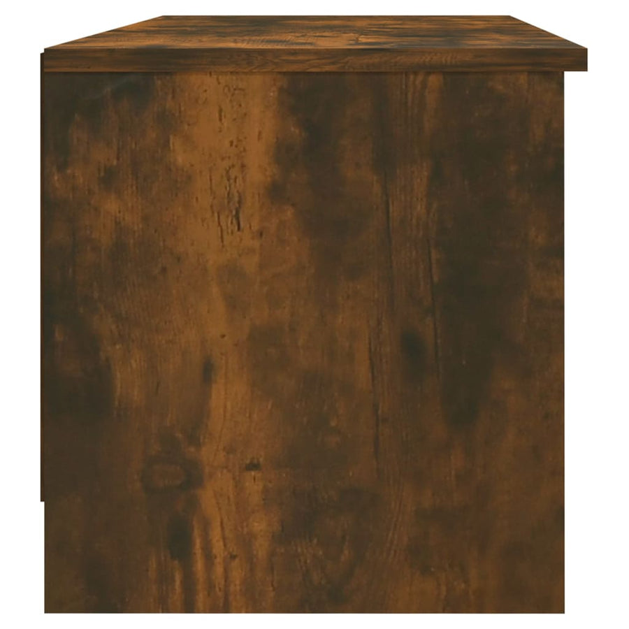 Tv-Meubel 02X35,5X36,5 Cm Bewerkt Hout Kleurig Gerookt eiken