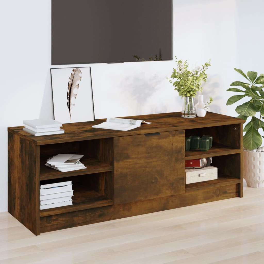 Tv-Meubel 02X35,5X36,5 Cm Bewerkt Hout Kleurig Gerookt eiken