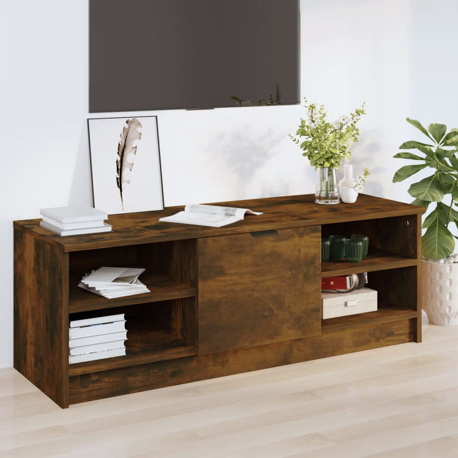 Tv-Meubel 02X35,5X36,5 Cm Bewerkt Hout Kleurig Gerookt eiken