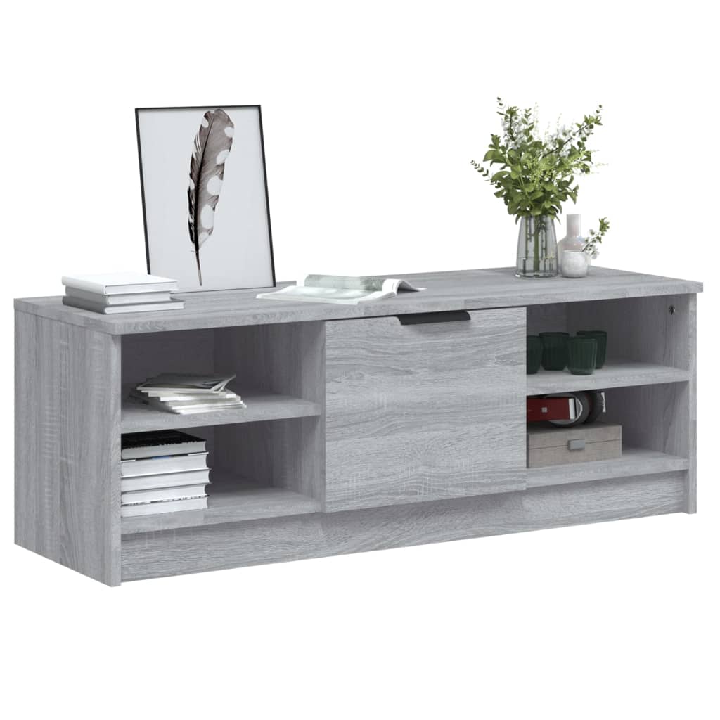Tv-Meubel 02X35,5X36,5 Cm Bewerkt Hout Eikenkleur Grijs sonoma