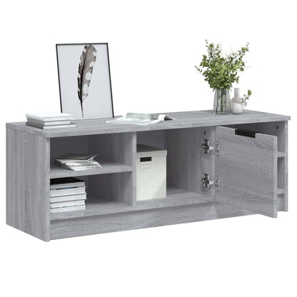 Tv-Meubel 02X35,5X36,5 Cm Bewerkt Hout Eikenkleur Grijs sonoma