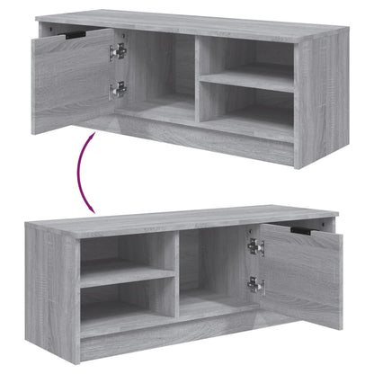 Tv-Meubel 02X35,5X36,5 Cm Bewerkt Hout Eikenkleur Grijs sonoma