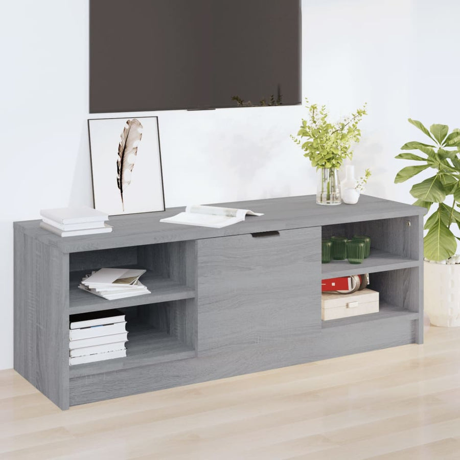 Tv-Meubel 02X35,5X36,5 Cm Bewerkt Hout Eikenkleur Grijs sonoma
