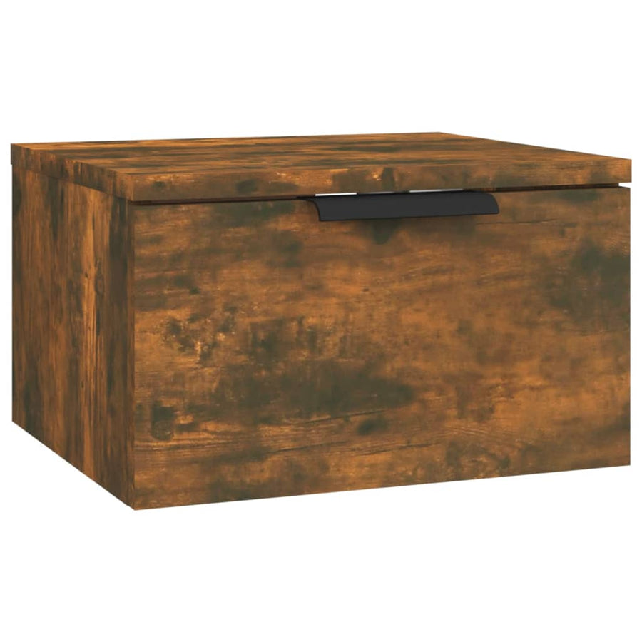 Nachtkastjes 2 st wandgemonteerd 34x30x20 cm gerookt eikenkleur 2 Gerookt eiken