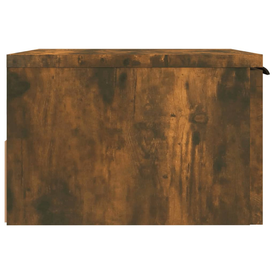 Nachtkastjes 2 st wandgemonteerd 34x30x20 cm gerookt eikenkleur 2 Gerookt eiken