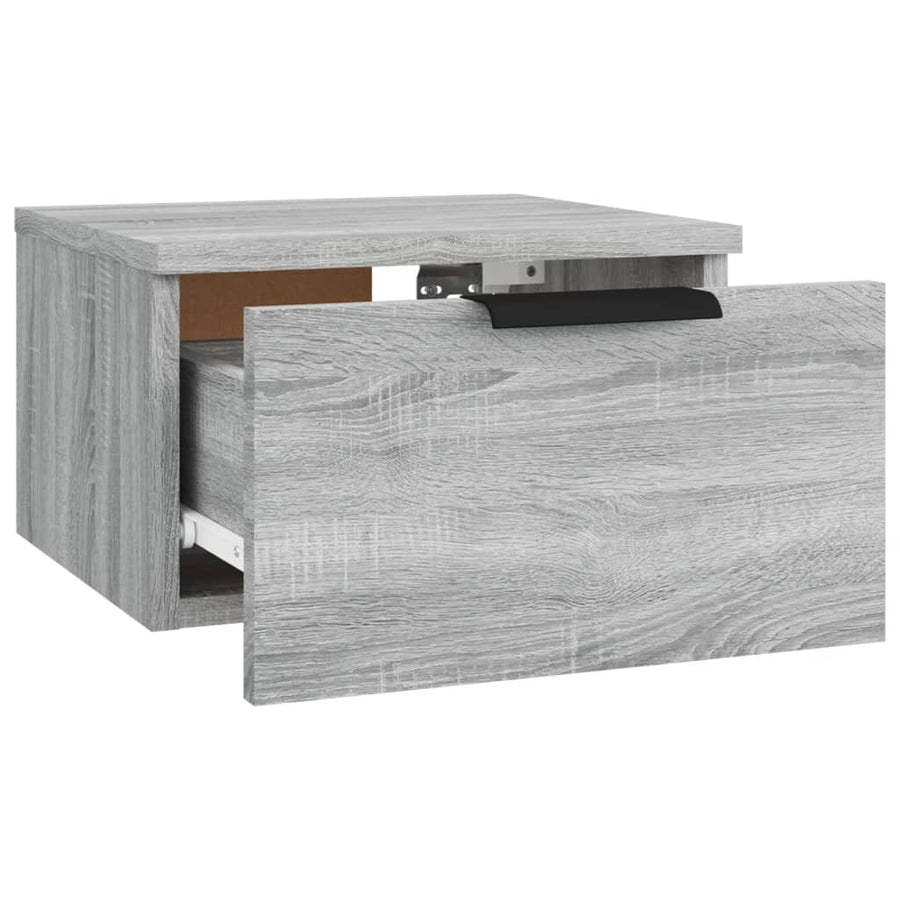 Nachtkastjes 2 st wandgemonteerd 34x30x20 cm grijs sonoma eiken Grijs sonoma