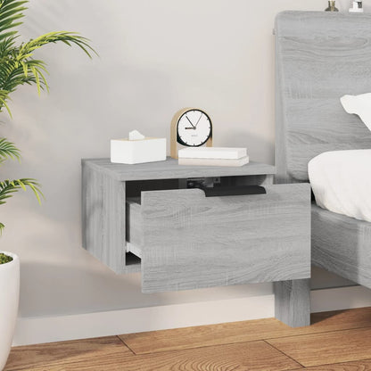 Nachtkastjes 2 st wandgemonteerd 34x30x20 cm grijs sonoma eiken Grijs sonoma