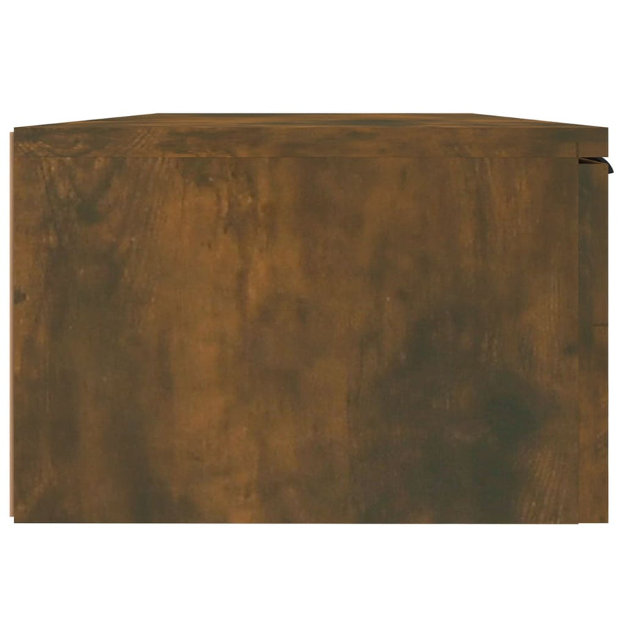 Wandkast 68X30X20 Cm Bewerkt Hout Kleurig Gerookt eiken