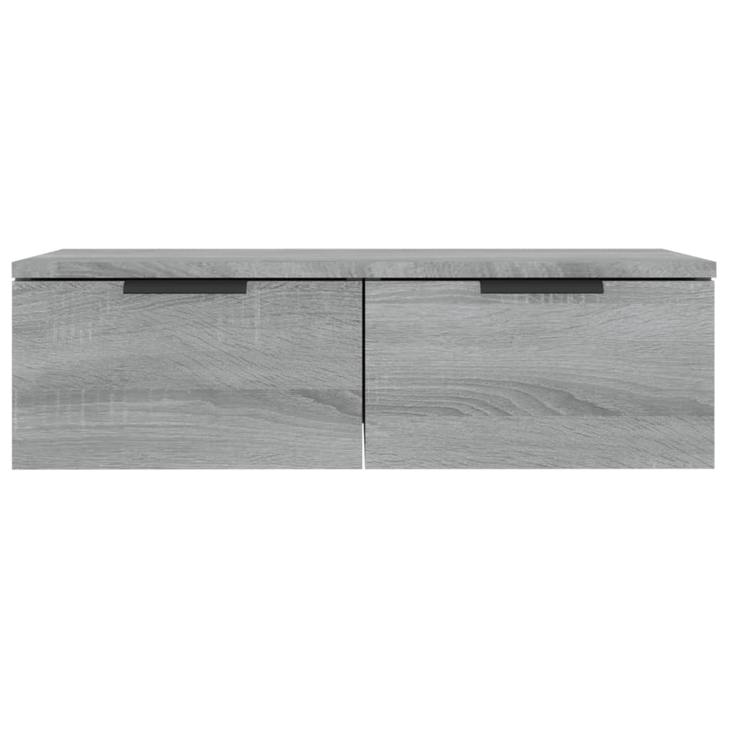 Wandkast 68X30X20 Cm Bewerkt Hout Grijs Sonoma Eikenkleurig