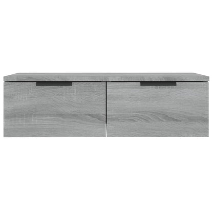 Wandkast 68X30X20 Cm Bewerkt Hout Grijs Sonoma Eikenkleurig