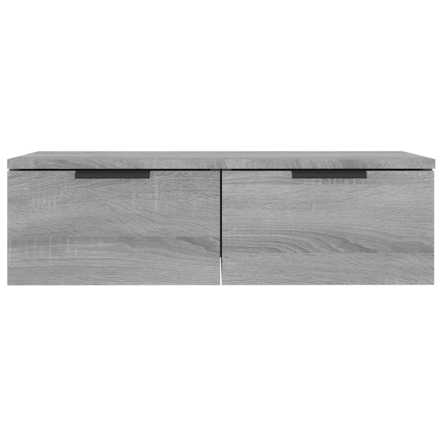 Wandkast 68X30X20 Cm Bewerkt Hout Grijs Sonoma Eikenkleurig
