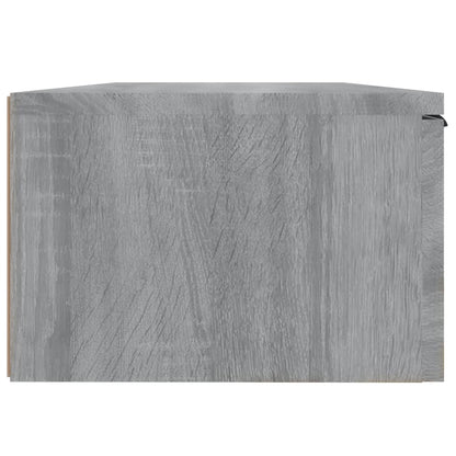 Wandkast 68X30X20 Cm Bewerkt Hout Grijs Sonoma Eikenkleurig